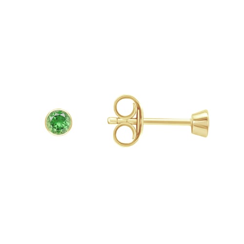 Minimalistické bezel náušnice s tsavorit granátmi Viosa