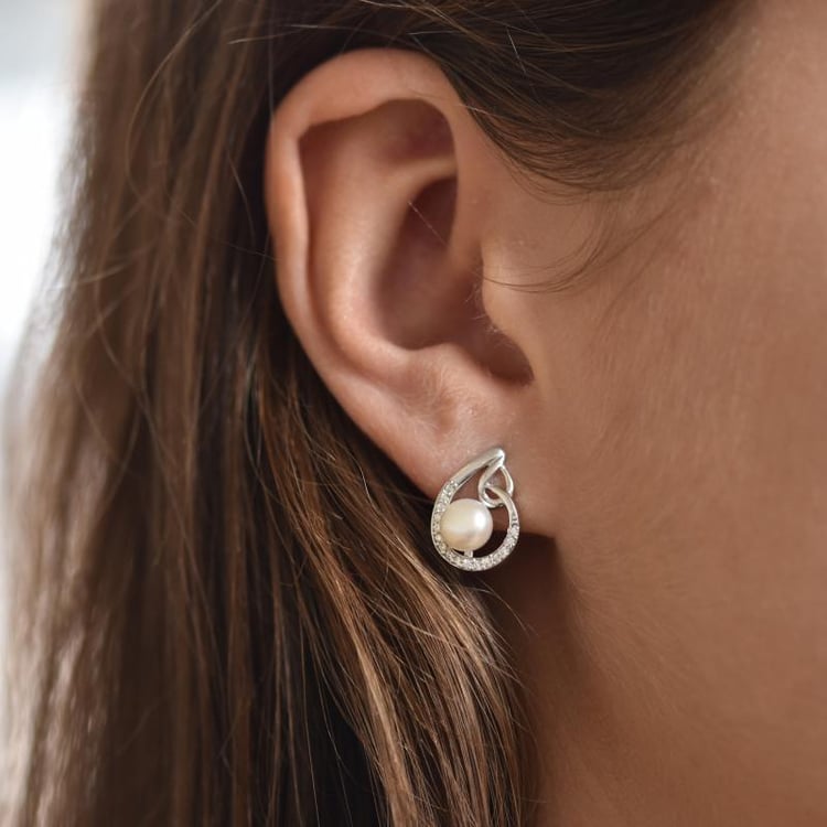 Perlové napichovacie náušnice 18014