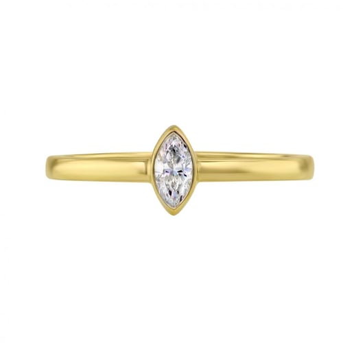 Zlatý zásnubný set prsteňov s marquise certifikovaným diamantom Wiale