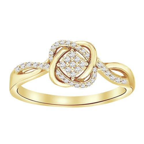 Zlatý set prepletaných šperkov s lab-grown diamantmi Emilis