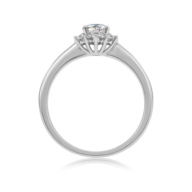 Zásnubný prsteň s moissanitom a lab-grown diamantmi Halima 100596