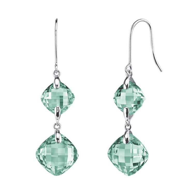 Visiace zlaté náušnice so spinelmi Imbr