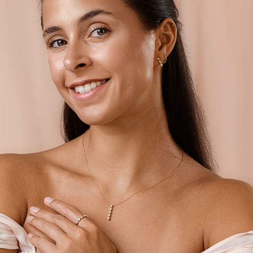 Zlatý prívesok s diamantmi Alice