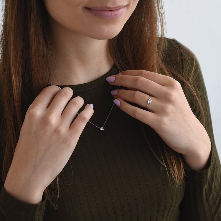 Zlatý prsteň s emerald diamantom 62621