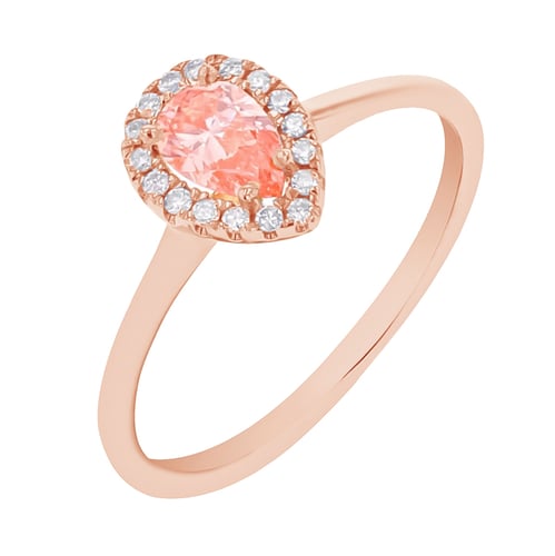 Zásnubný prsteň s certifikovaným fancy pink lab-grown diamantom Briana