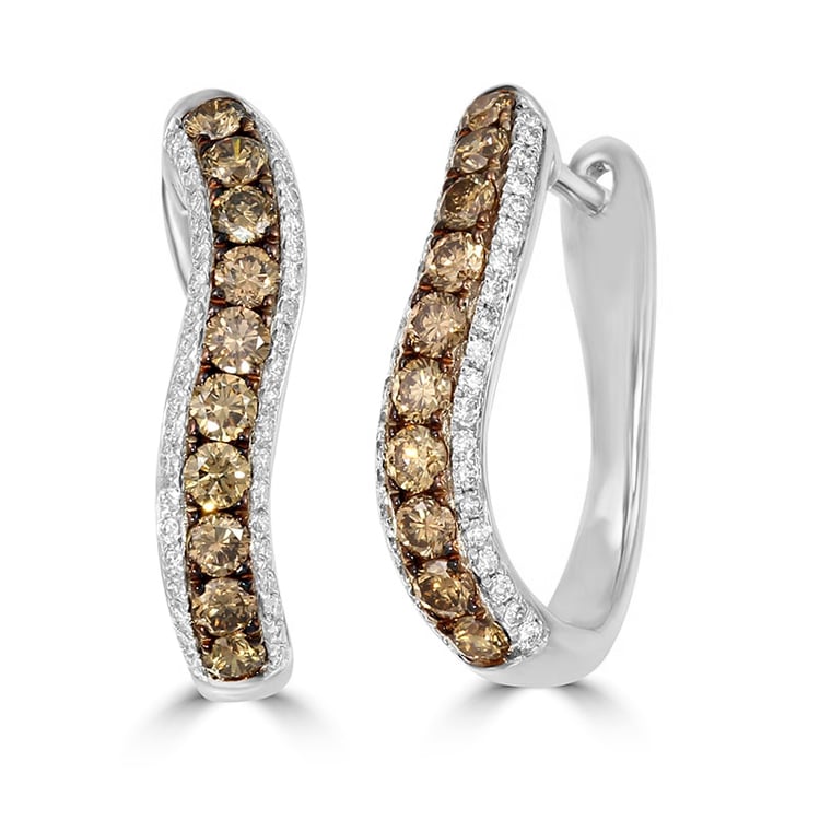 Diamantové náušnice z bieleho zlata 77088