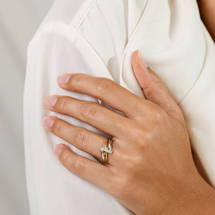 Zlatý prsteň s lab-grown diamantmi Emely 163537