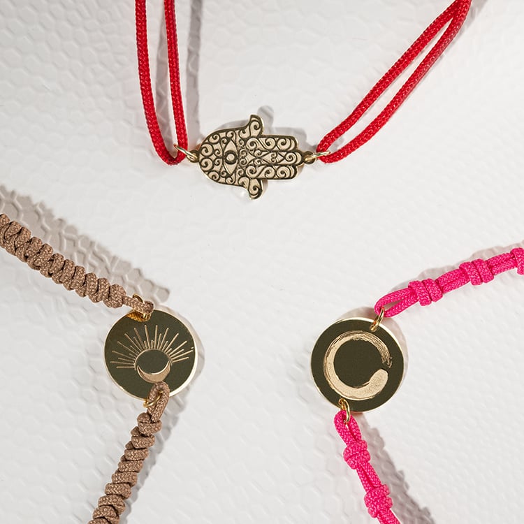 Povrázkový joga náramok Sun and Moon 133878