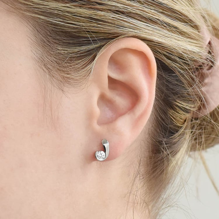 Zlaté náušnice s ČGL certifikovanými diamantmi 93790