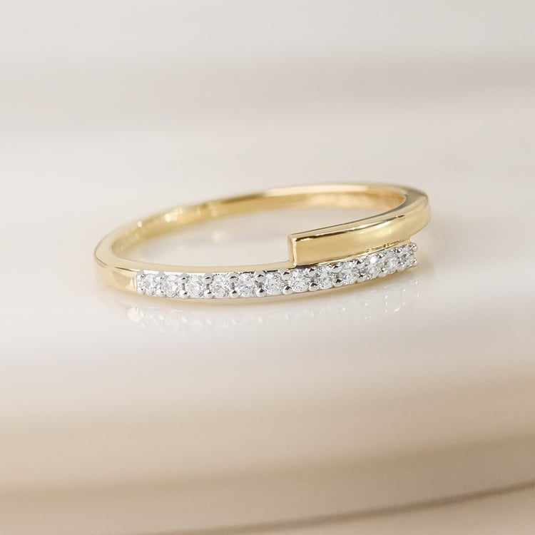 Zlatý prsteň s lab-grown diamantmi Miley 162575