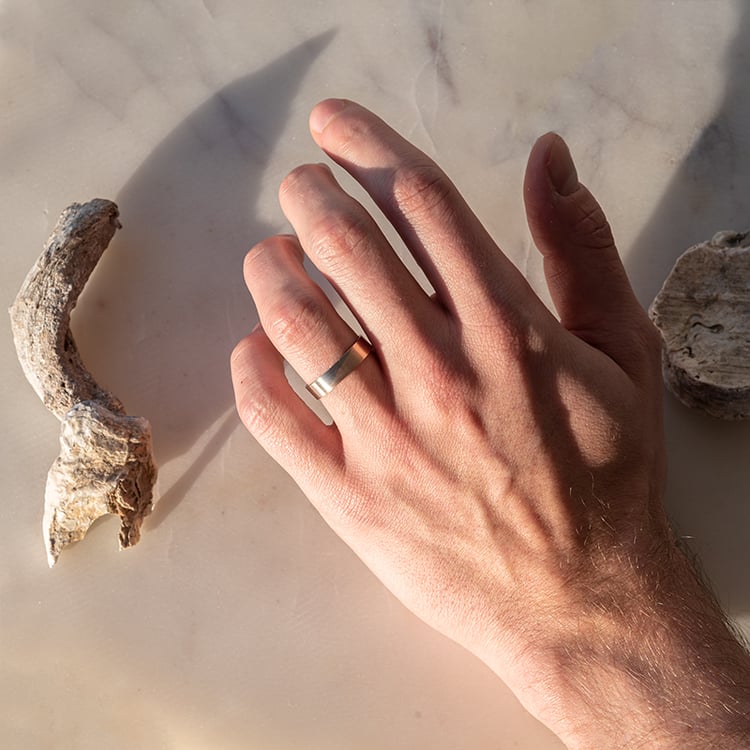 Svadobné obrúčky z kombinovaného zlata Nema 97121