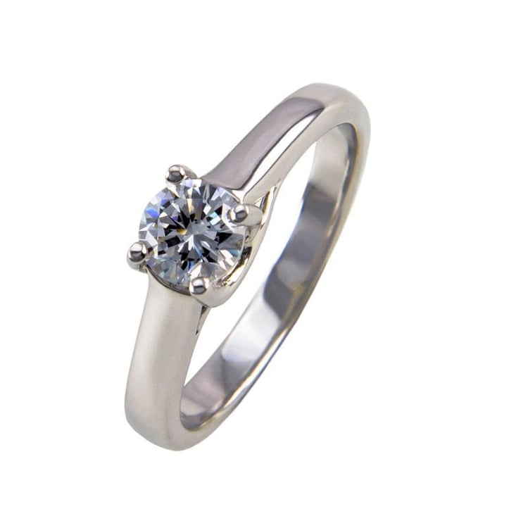 Zlatý zásnubný prsteň s diamantom Gamma