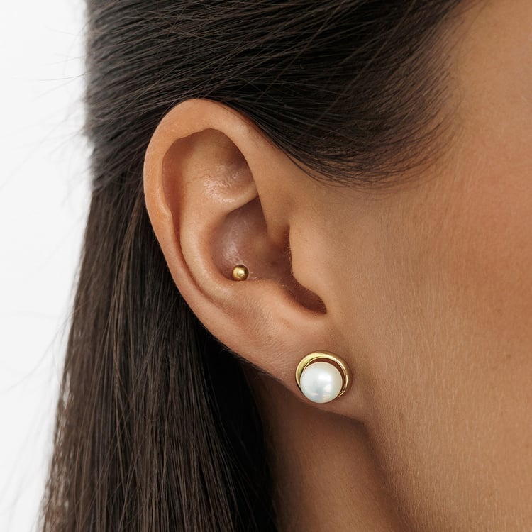 Strieborné perlové náušnice 158400