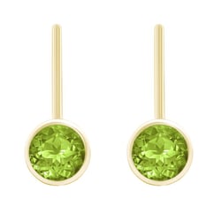 Zlaté visiace náušnice s olivínmi Christabel