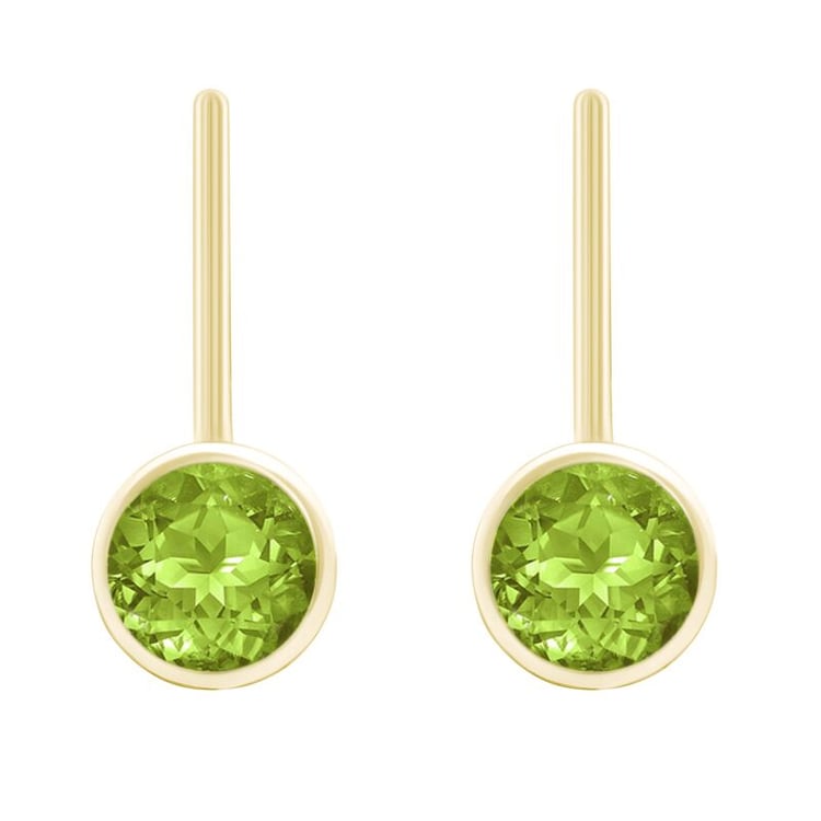 Olivínové visiace náušnice zo zlata 43578