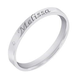 Zlatý prsteň s diamantom a gravírom vašej voľby Lexia