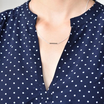 Jemný strieborný náhrdelník Barr