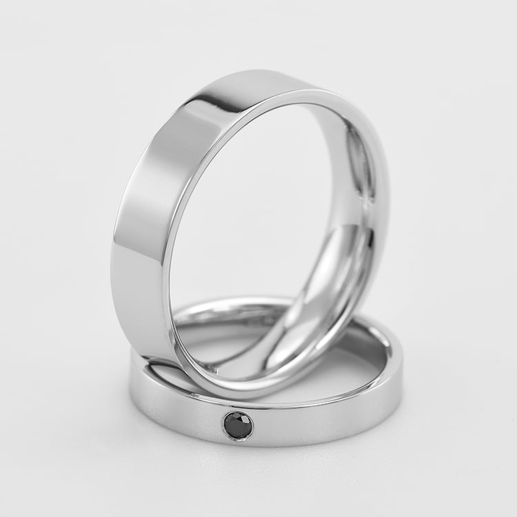 Platinové snubné prstene s diamantom 58225