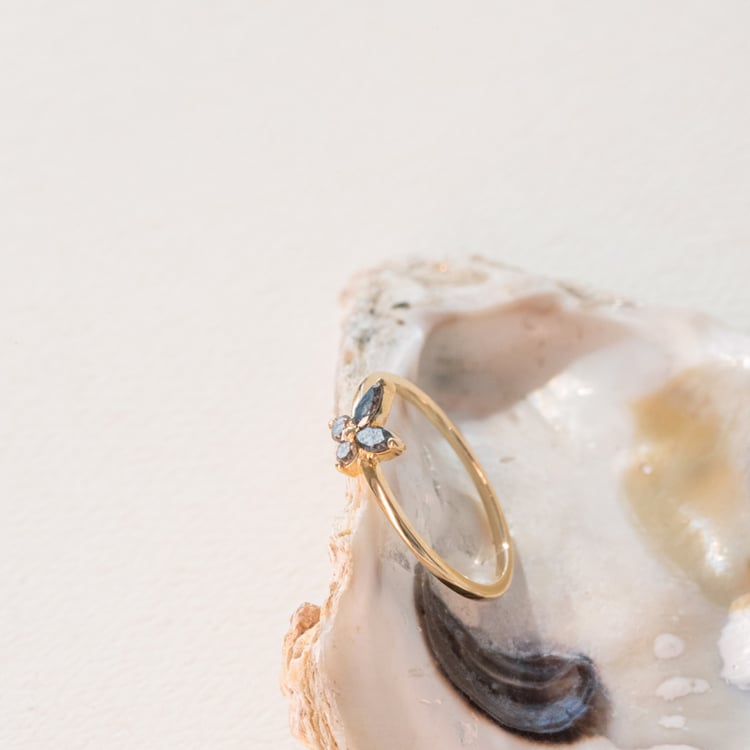 Salt and pepper prsteň v tvare motýľa Fraya 100966