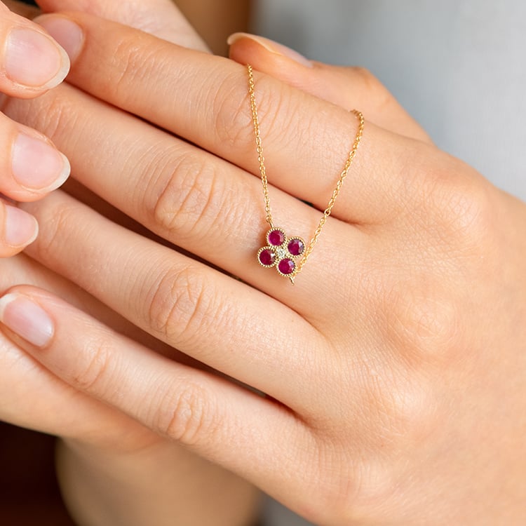 Rubínový náramok s diamantom Reith 144360