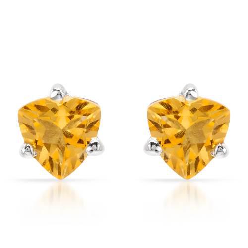 Citrínové náušnice strieborné