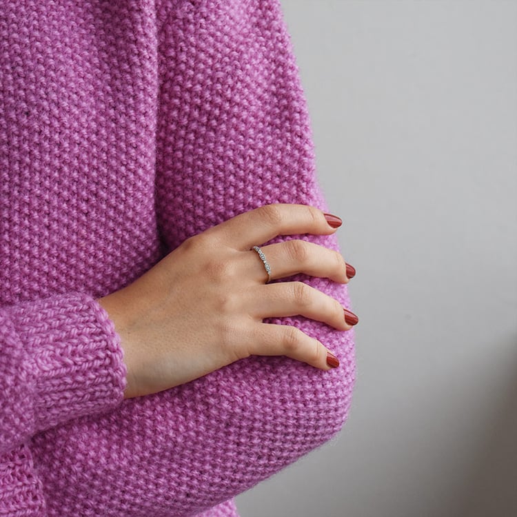 Vintage obrúčka s lab-grown diamantmi a komfortný prsteň Melvin 105815