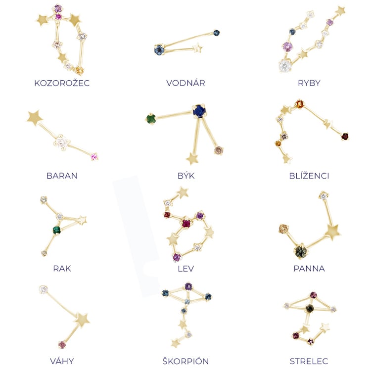 Náušnica so znamením zverokruhu Pisces 113235