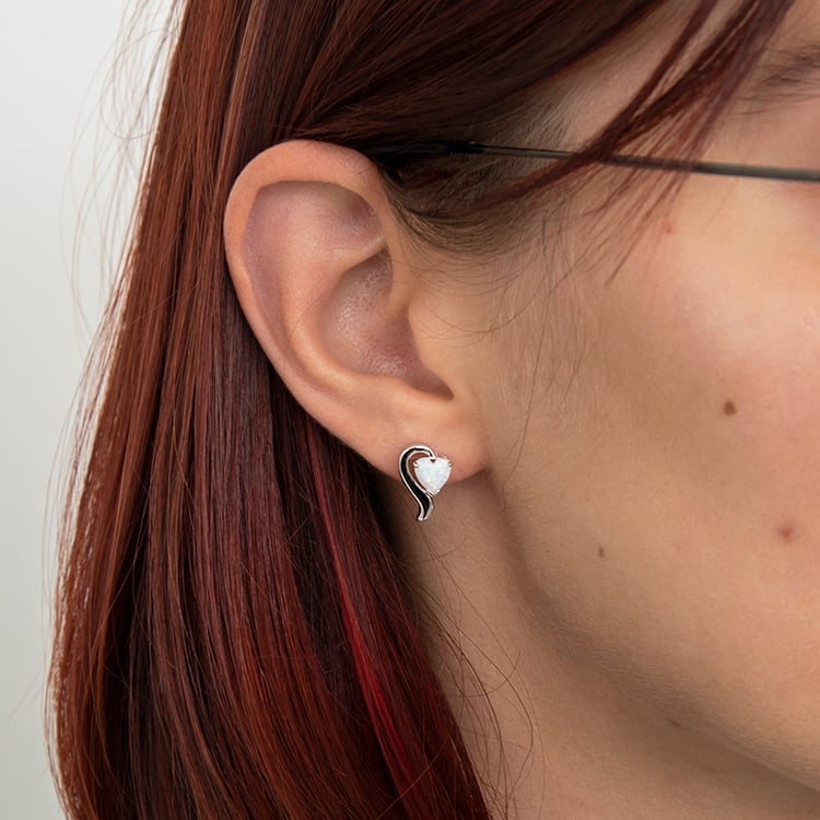 Romantické opálové náušnice zo striebra Herlinda 109390