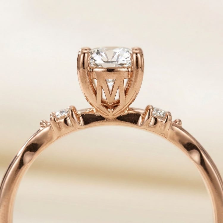 Zásnubný prsteň s výberom písmen a lab-grown diamantmi Mileva 167556