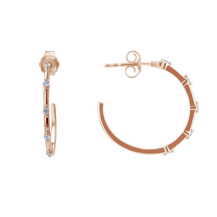 Kruhové náušnice s diamantmi Melita 134372