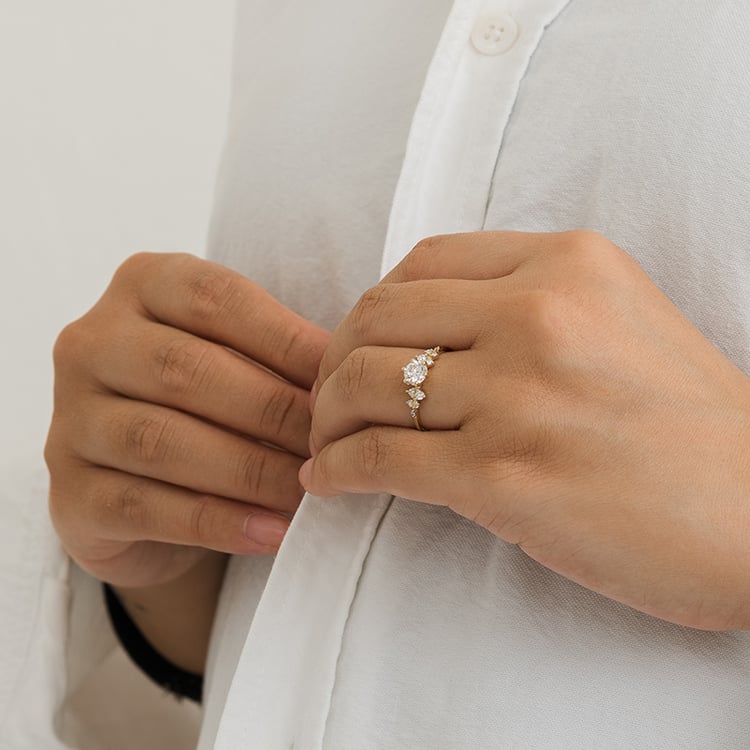 Zásnubný prsteň s lab-grown diamantmi Olha 138517