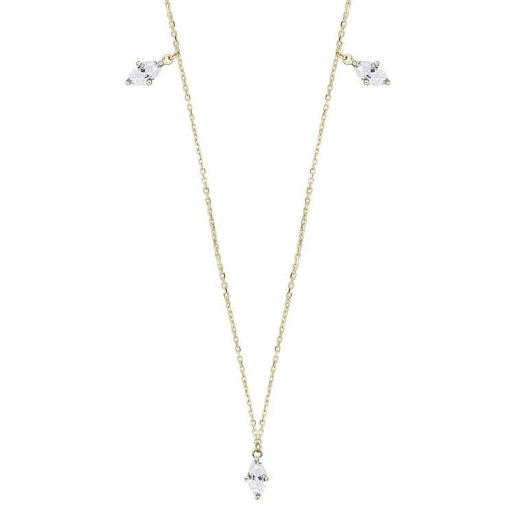 Zlatý náhrdelník s bielym topásom Rosalva