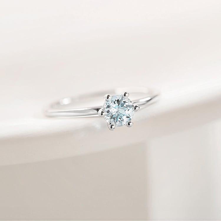 Zásnubný prsteň s akvamarínom Birdie 152682