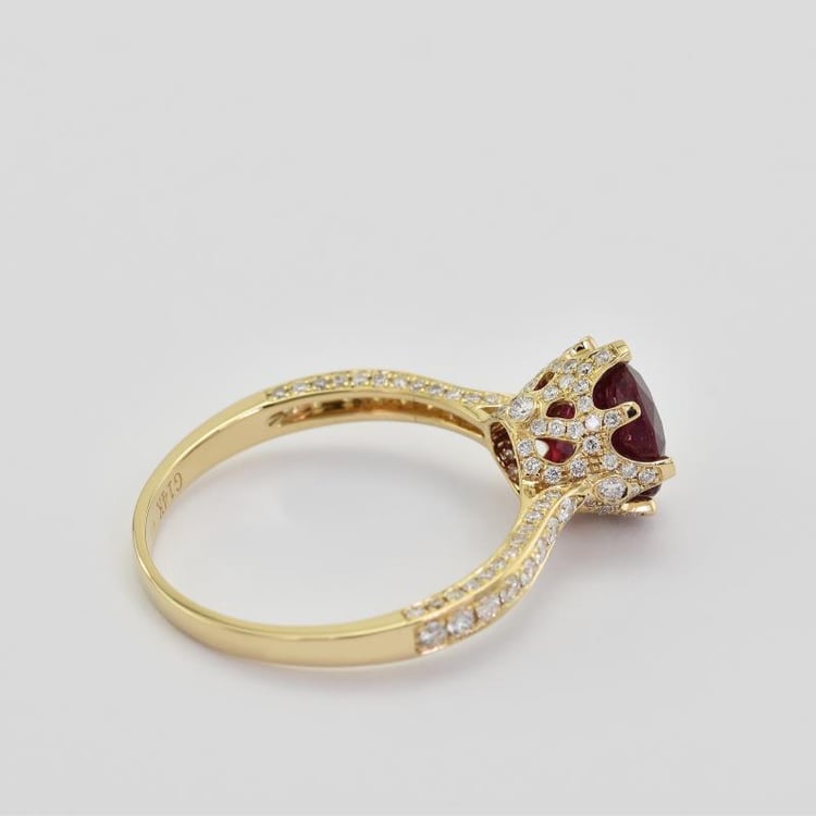 Rubínový zásnubný prsteň 27207