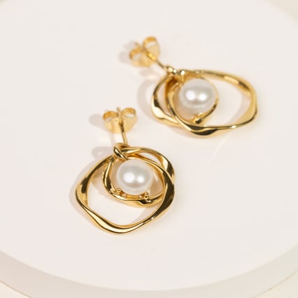 Perlové náušnice zo striebra Thalia