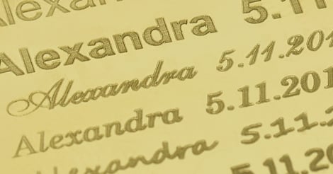 Ukážky fontov pre gravírovanie