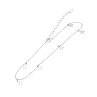 Strieborný minimalistický náramok na nohu Josseline