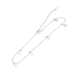 Strieborný minimalistický náramok na nohu Josseline