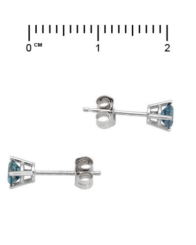 Nausnice z bieleho zlata s modrymi diamantmi 718