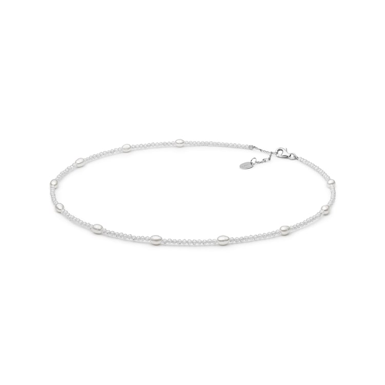 Strieborný perlový náhrdelník Ilmar