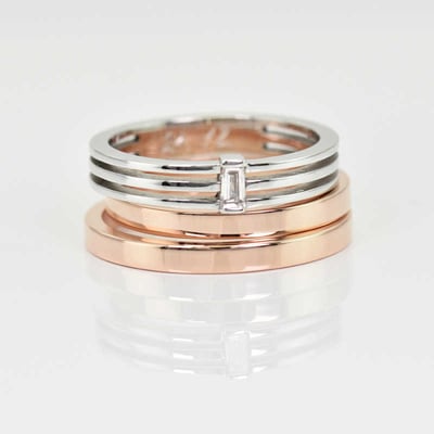 Set prstenov - zásnubný a snubné prstene