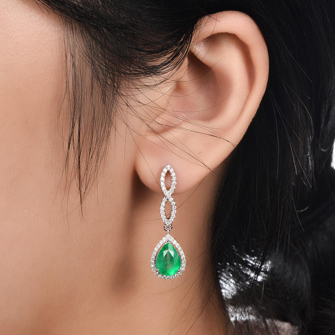 Smaragdové náušnice 17061