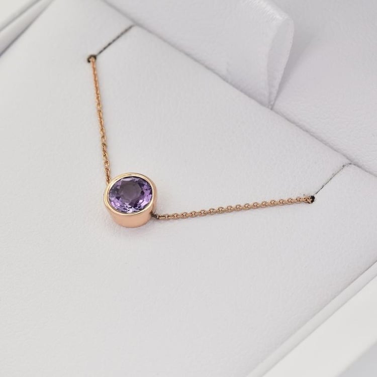 Strieborný náramok s ametystom Rollie 103111