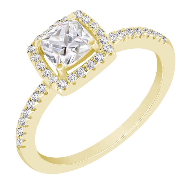 Zásnubný zlatý halo prsteň 37879