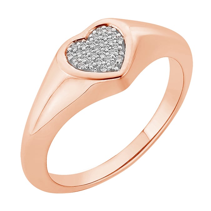 Prsteň so srdcom plným diamantov 63923