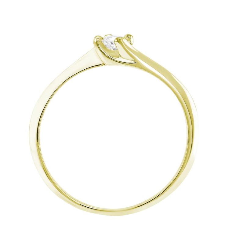 Prsteň zo žltého zlata 25544