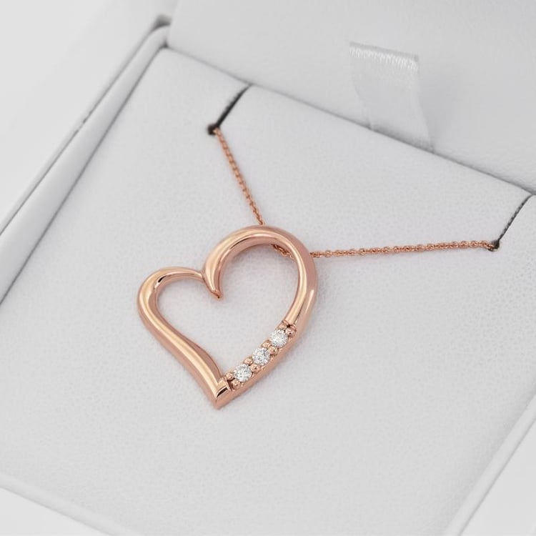 Strieborný prívesok srdce s diamantmi Janey 103496