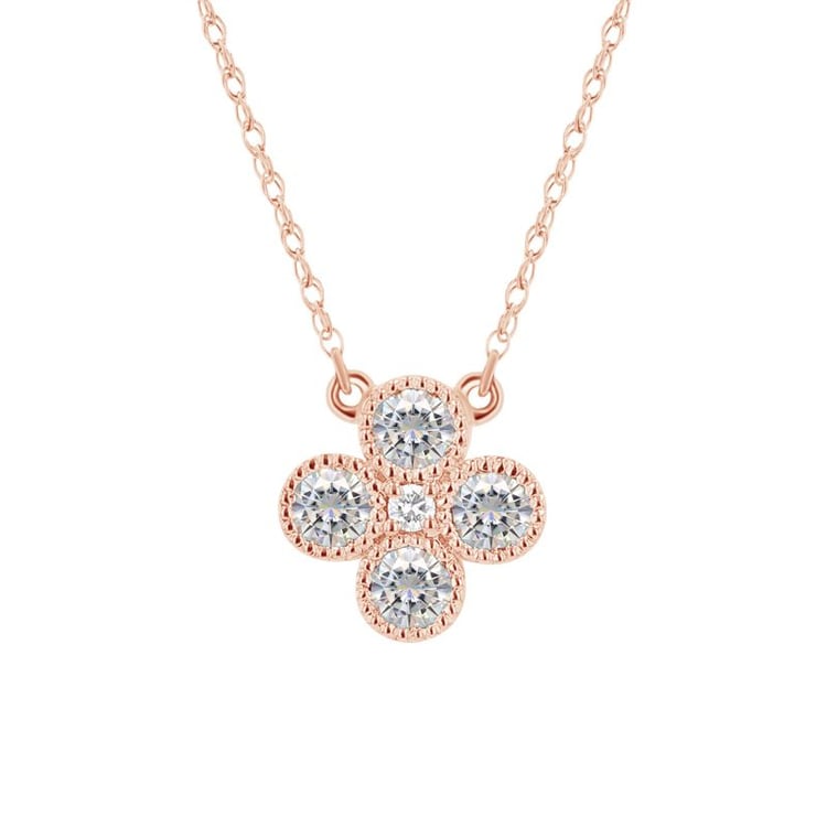 Moissanitový náhrdelník s diamantom Emely 136033
