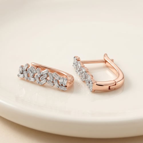 Zlaté náušnice s lab-grown diamantmi Cathie