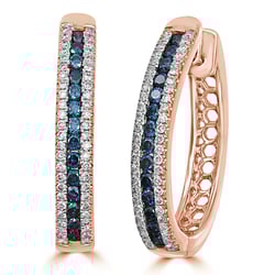 Kruhové diamantové náušnice Travis